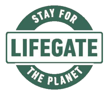 Nell'immagine, il logo del programma Stay for the Planet di Lifegate per un'ospitalità più sostenibile.